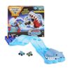 Mini Megalodon Race and Chomp Playset with 2 Monster Jam Mini Trucks - Kids Toys for Ages 4-6+