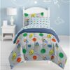 Space Rocket Comforter Set, Twin Size - Multi-Colored