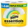 Bounty Essentials Paper Towels, White, 6 Regular Rolls