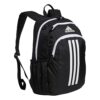 adidas Creator 2.0 Backpack (21L) Durable Small Athletic Student Laptop Bag for Boys/Girls, Black/White, One Size