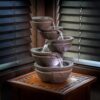 Alpine 13" Indoor Tabletop Fountain with LED Lights