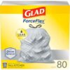 Glad ForceFlex 13 Gal Tall Kitchen Trash Bags, 80 Ct
