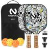 Pickleball Paddles Set of 2, Fiberglass Surface, Polypropylene Honeycomb Core, Lightweight with Carry Bag