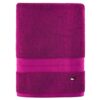 Tommy Hilfiger Solid Bath Towel, 30 x 54 Inches, 100% Cotton (Raspberry Rose)