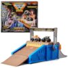 Mini Monster Jam Freestyle Flip Arena Playset with 2 Trucks