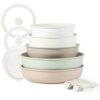 CAROTE 11-Piece Nonstick Cookware Set with Detachable Handles