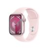 Apple Watch Series 9 [GPS 41mm] Smartwatch - Pink Aluminum Case with Light Pink Sport Band S/M