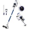 Cordless Lightweight Stick Vacuum Cleaner with Powerful Suction, LED Display & Headlights (Blue)
