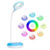 LED Desk Lamp with Rechargeable Battery, Adjustable Gooseneck, Dimmable Touch Control, Color Changing RGB, Eye-Caring Night Light for Kids