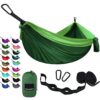 Camping Hammock - Portable Single Hammock for Outdoor Indoor Use (Green)
