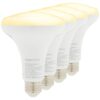 Amazon Basics Smart BR30 LED Light Bulb, 2700K Soft White, Dimmable, Works with Alexa, 9W, 60W Equivalent, 4-Pack