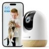 Indoor Security Camera with 5G WiFi, No Subscription - 2K Night Vision, Pan-Tilt, Auto Tracking, 2-Way Audio, Local & Cloud Storage