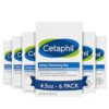 Cetaphil Deep Cleansing Face and Body Bar Soap, Pack of 6