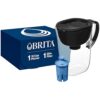 Brita Large Water Filter Pitcher with SmartLight Indicator, Reduces Lead, 6-Month Filter Life, 1-Cup, Black