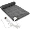 Weighted Heating Pad XL - Electric Heating Pad for Back Pain Relief with 10 Heating Settings, Auto Shut Off, Fast Heat Dry & Moist Therapy Options, Washable - Grey