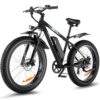 Speedrid 26" Fat Tire Electric Bike for Adults - 750W 48V Peak, Removable Battery, 7-Speed Commuting Off-Road Ebike