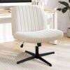 Criss Cross Office Chair, Wide Desk Chair, Armless Task Chair