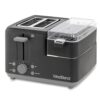 West Bend 78500 Breakfast Station with 2-Slice Toaster, Egg Cooker/Poacher and Removable Warming Tray, Black