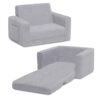 Delta Children Cozee 2-in-1 Convertible Chair/Lounger for Kids, Grey