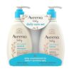 Aveeno Baby Daily Care Gift Set with Oat Extract, 2-in-1 Bath Wash & Shampoo, Hypoallergenic, Paraben-Free, 2-Pack