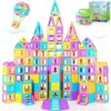 Magnetic Building Blocks Toy Set for Toddlers, 54 Pieces, Princess Castle Theme