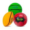 Nerf Micro Foam Sports Ball Set for Kids - Football, Soccer Ball, Basketball - Soft Stress Relief Foam - Multicolor