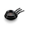 T-fal Specialty Nonstick 3-Piece Fry Pan Set, Oven and Dishwasher Safe, Black
