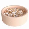 Wonder Space Deluxe Round Ball Pit for Kids - Handmade, Soft Indoor Playpen - Ideal Gift for Toddlers, Infants, Boys & Girls - Champagne