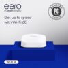 2022 Amazon eero Pro 6E Mesh Wi-Fi Router, Up to 2.3 Gbps Speed, Up to 2000 sq. ft Coverage, Supports 100+ Devices, Ideal for Streaming, Work, Gaming - 1 Pack