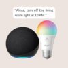 Echo Dot (5th Gen) Charcoal with Sengled Smart Color Bulb
