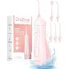 Oralfree Water flosser Teeth Picks - Dental Braces Cordless Oral Irrigator Portable Rechargeable Travel Irrigation Cleaner IPX7 Waterproof Electric Professional Flossing Teeth Cleaning for Home