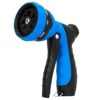 NGreen Garden Hose Nozzle - 8 Adjustable Spray Patterns, Impact Resistant and Non-Slip, for Watering Plants, Pets Bathing, Cleaning and Car Washing (Blue)