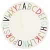 Topotdor Rainbow Alphabet Nursery Rug - Extra Large Soft Children's Play Mat for Bedroom (40 inch, Multi Color)