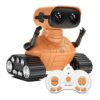 Allcele Rechargeable RC Robot Toy with Music and LED Eyes for Children, Orange