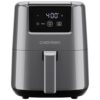 Mini Air Fryer with Digital Timer and Nonstick Basket - Grey