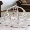 5-in-1 Plush Baby Play Gym and Pet Bed with Toys, Convertible for Baby to Toddler Development