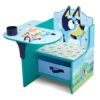 Delta Children Bluey Chair Desk with Storage Bin, Greenguard Gold Certified, Blue