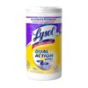 Lysol Dual Action Disinfecting and Cleaning Wipes, Citrus Scent, 75ct