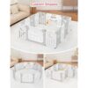 Dripex Foldable and Adjustable Baby Playpen with Safety Gate, Suitable for Indoor or Outdoor Use, Grey+White, 14 Panel