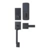 Amazon Basics Grade 3 Electronic Touchscreen Deadbolt Door Keypad Lock with Handleset, Matte Black, 133mm H Uppper x 294.5mmL Lower