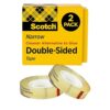 Scotch Double Sided Tape, 2 Rolls/Pack