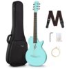 Enya Nova Go Carbon Fiber Acoustic Guitar Beginner Kit with Strap, Gig Bag, Cleaning Cloth (Blue)