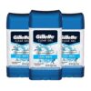 Gillette Cool Wave Scent Clear Gel Antiperspirant Deodorant for Men, 3.8 Oz - Pack of 3
