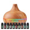 Aromatherapy Diffuser & Essential Oil Set - Ultrasonic with Timer, Ambient Light Settings, and Therapeutic Grade Lavender