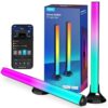Govee RGBIC 15-Inch WiFi TV Backlight Bars, Suitable for 45-70 inch TVs, Compatible with Alexa and Google Assistant, Black