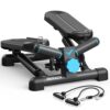 Mini Stepper with Twist Stair and Resistance Bands for Full Body Workout