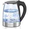 MegaWise 1.8L Electric Kettle with LED Light, Auto Shut-Off and Boil-Dry Protection