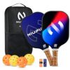 Niupipo USAPA Approved Lightweight Fiberglass Pickleball Paddles with Polypropylene Honeycomb Core Set