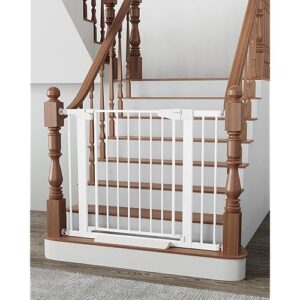 Cumbor 29.7-40.6" Baby Gate for Stairs, Mom's Choice Awards Winner-Dog Gate for Doorways, Pressure Mounted Self Closing Pet Gates for Dogs Indoor, Durable Safety Child Gate with Easy Walk Thru Door