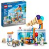 LEGO City Ice-Cream Shop 60363 Building Toy Set with Cargo Bike and 3 Minifigures